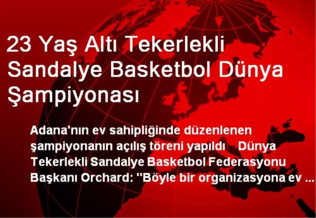 23 Yaş Altı Tekerlekli Sandalye Basketbol Dünya Şampiyonası