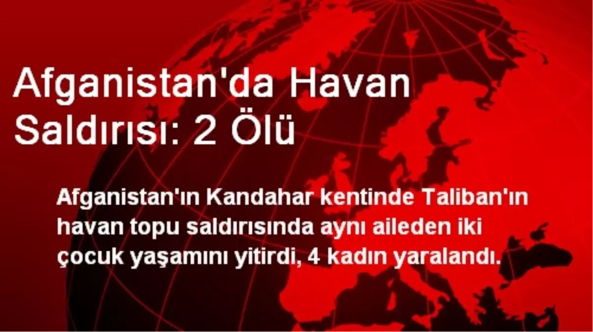 Afganistan\'da Havan Saldırısı: 2 Ölü