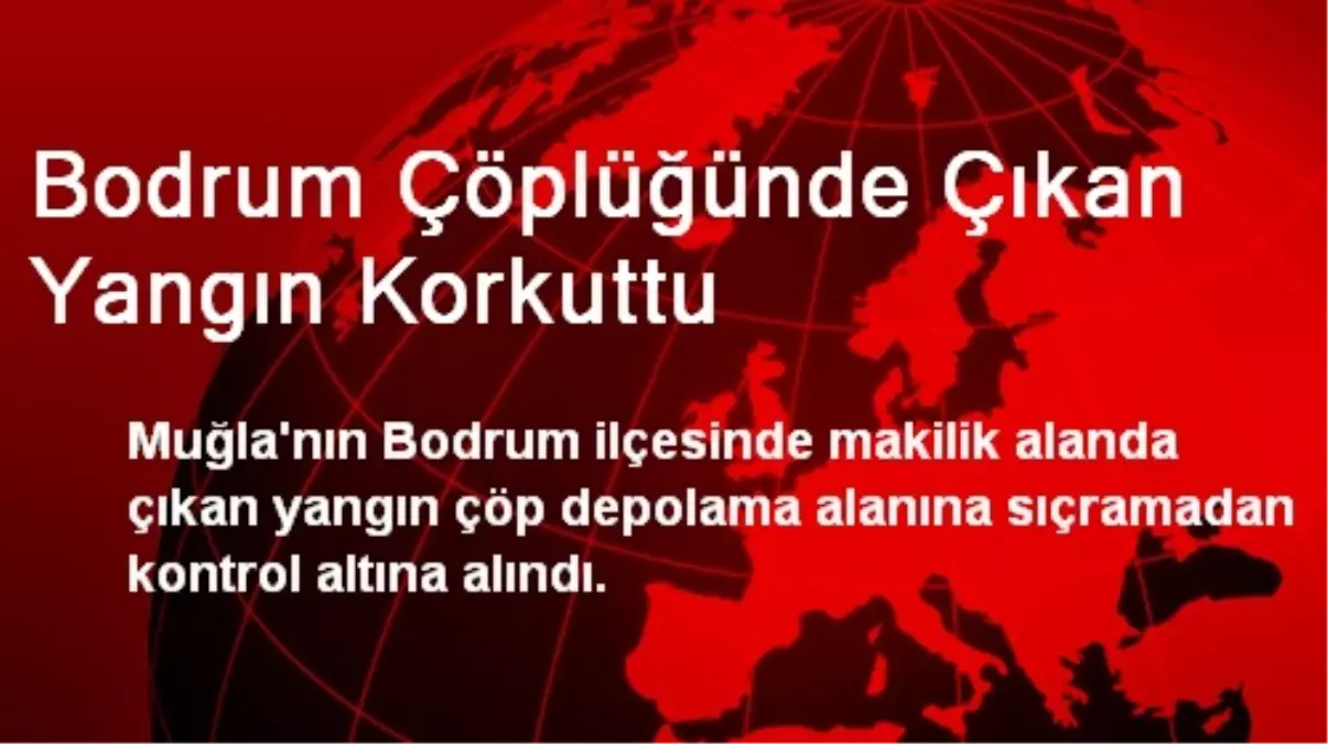 Bodrum Çöplüğünde Çıkan Yangın Korkuttu