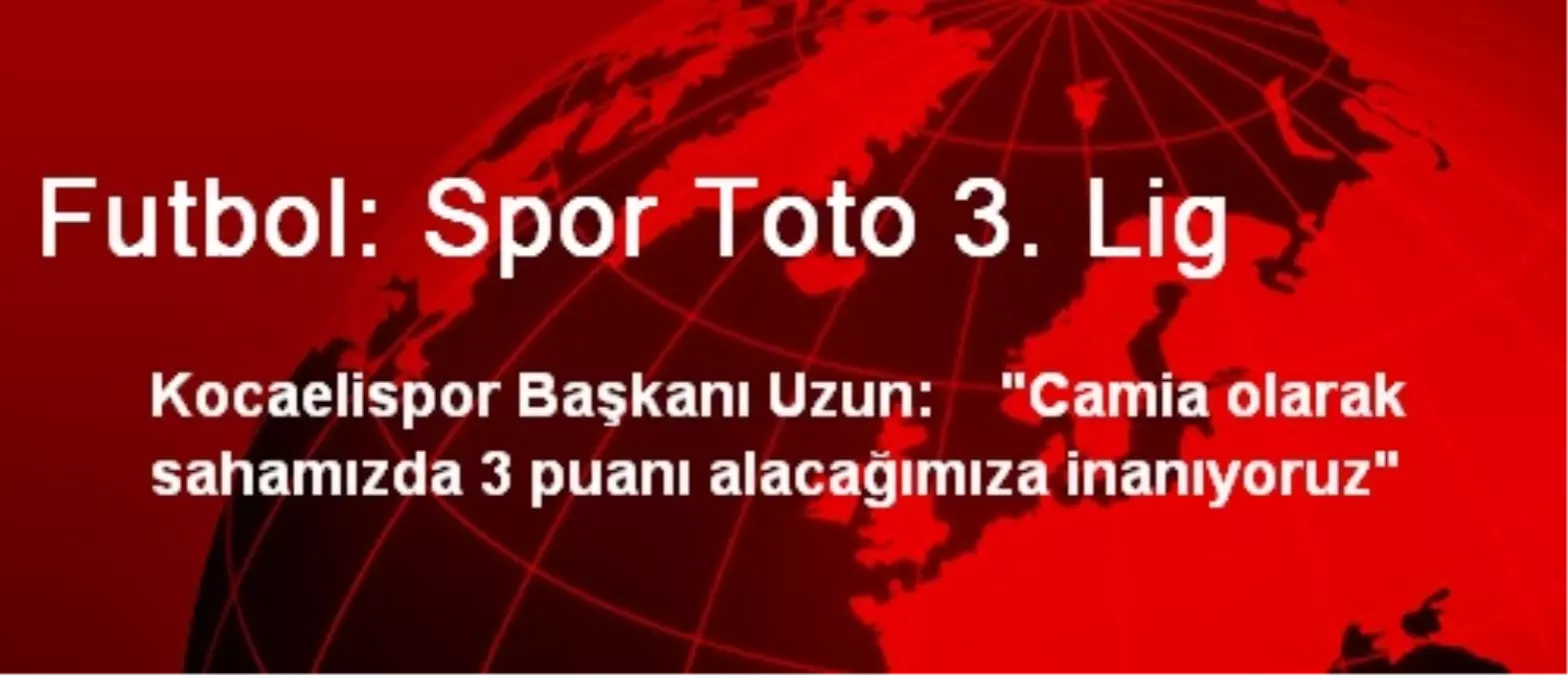 Futbol: Spor Toto 3. Lig