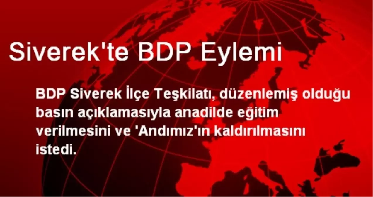 Siverek\'te BDP Eylemi