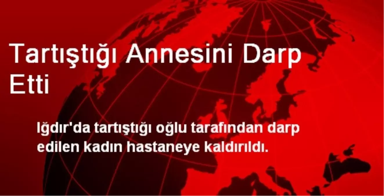 Tartıştığı Annesini Darp Etti