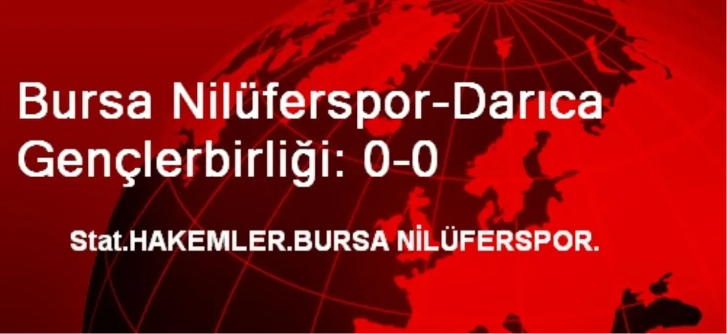 Bursa Nilüferspor-Darıca Gençlerbirliği: 0-0