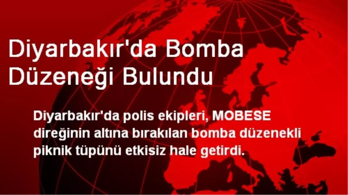 Diyarbakır\'da Bomba Düzeneği Bulundu