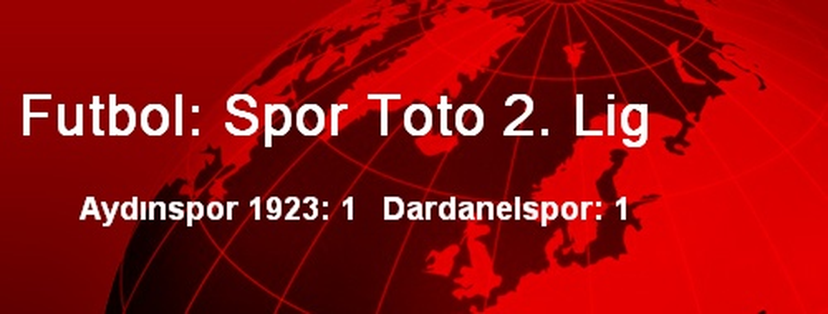 Futbol: Spor Toto 2. Lig