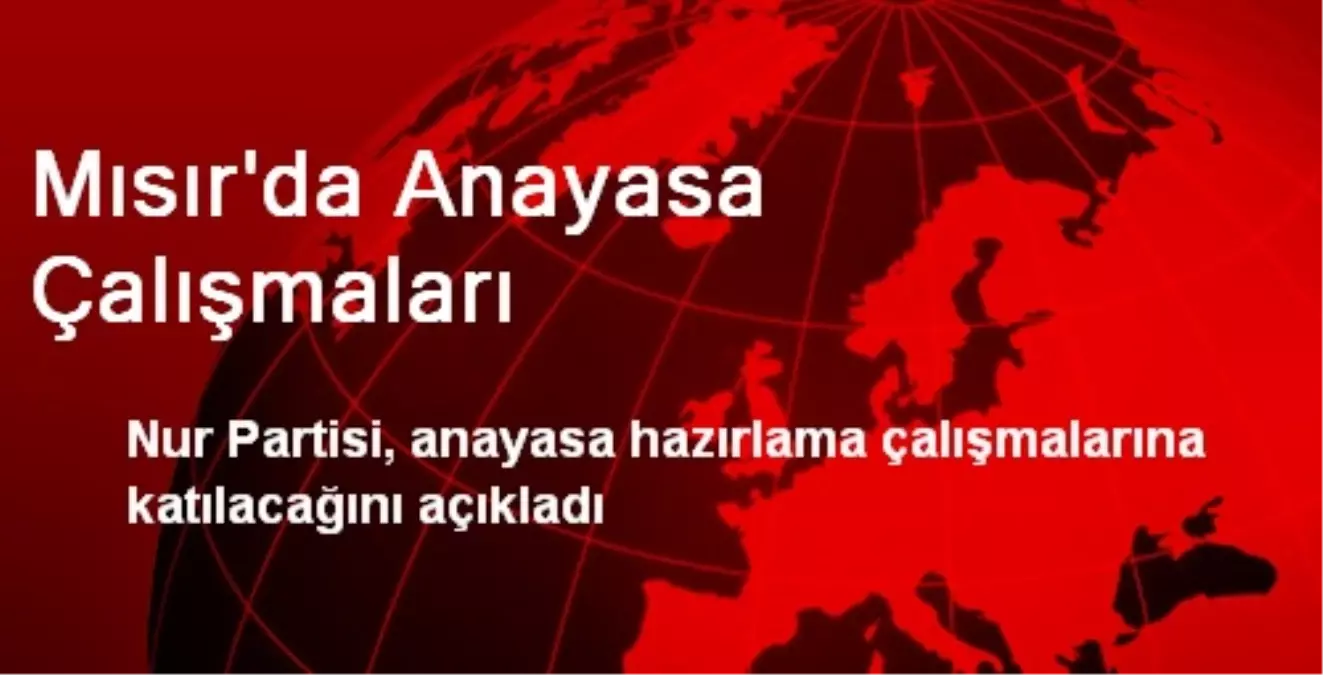 Mısır\'da Anayasa Çalışmaları