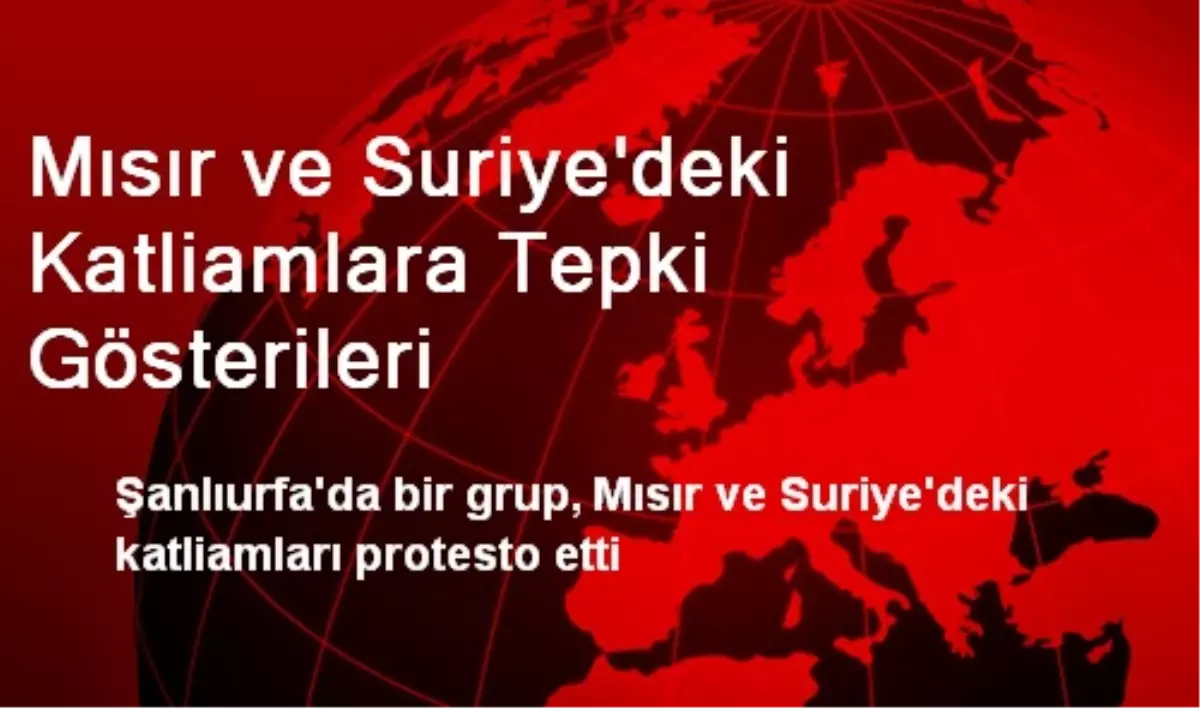 Mısır ve Suriye\'deki Katliamlara Tepki Gösterileri