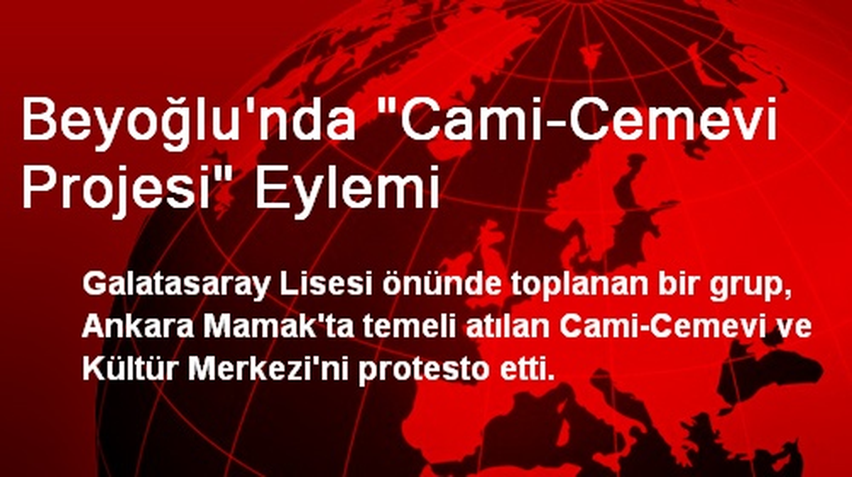 Beyoğlu\'nda "Cami-Cemevi Projesi" Eylemi