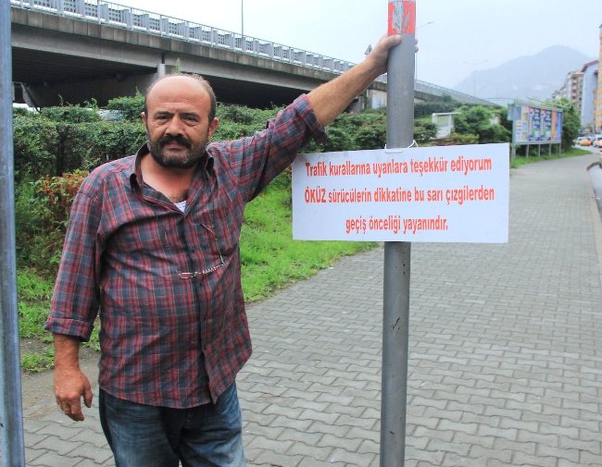 Bir Hafta Önce "Öküzlü" Tabela ile Uyarmıştı