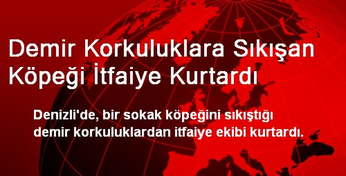 Demir Korkuluklara Sıkışan Köpeği İtfaiye Kurtardı