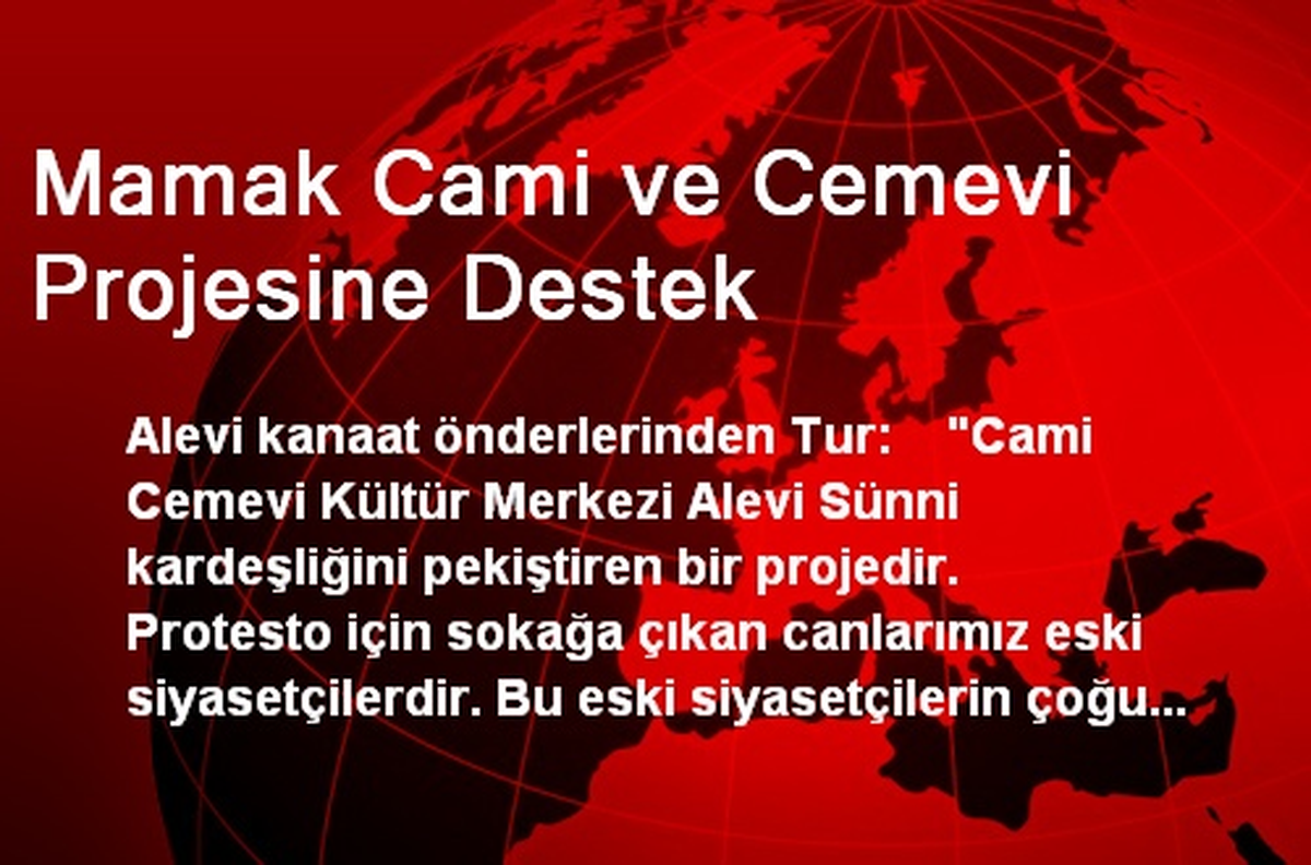 Mamak Cami ve Cemevi Projesine Destek