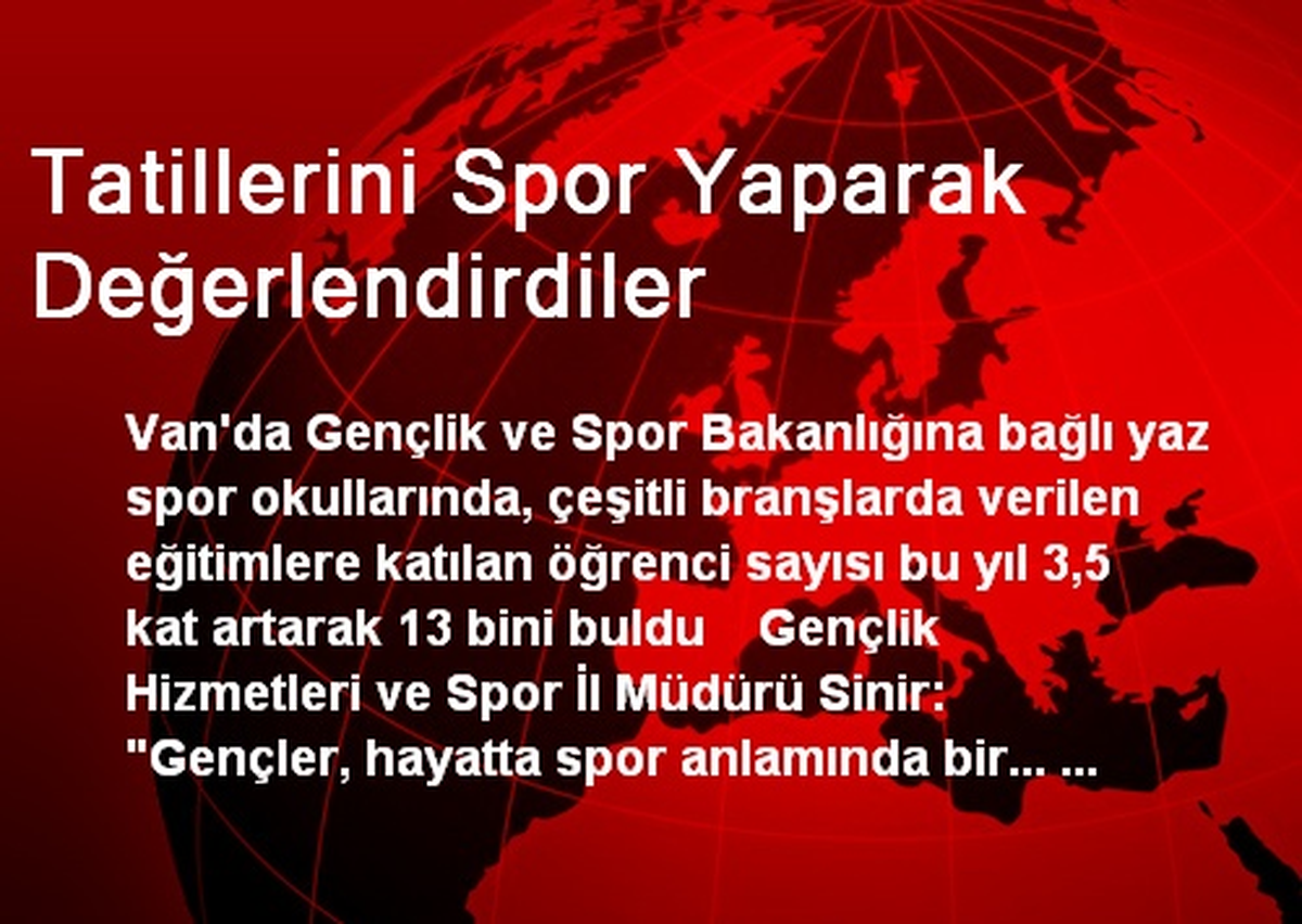 Tatillerini Spor Yaparak Değerlendirdiler