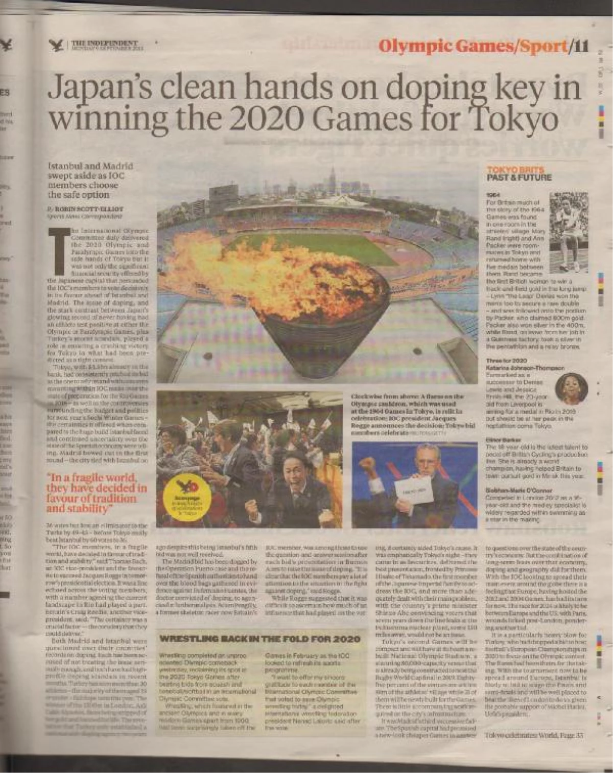 "Tokyo\'nun Kazanması Dopingde Temiz Olması Kilit Oldu"