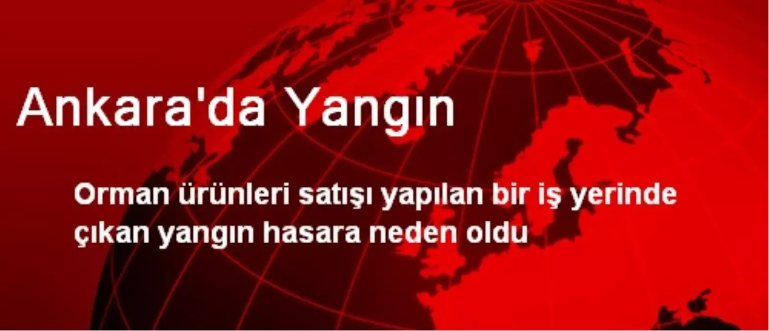 Ankara\'da Yangın