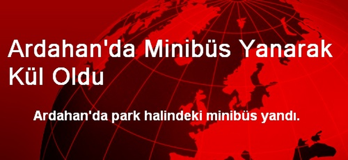 Ardahan\'da Minibüs Yanarak Kül Oldu