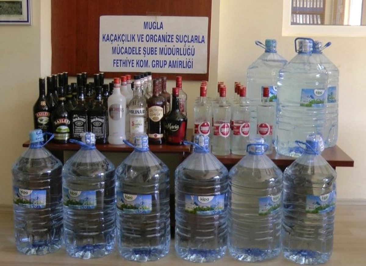 Fethiye'de Damacana İçinde Sahte İçki Ele Geçirildi