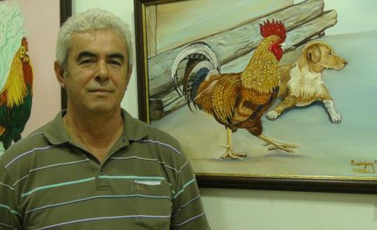 Gurbetçi Ressamın "Altın Tozu"Ndan Yaptığı Resim İlgi Görüyor