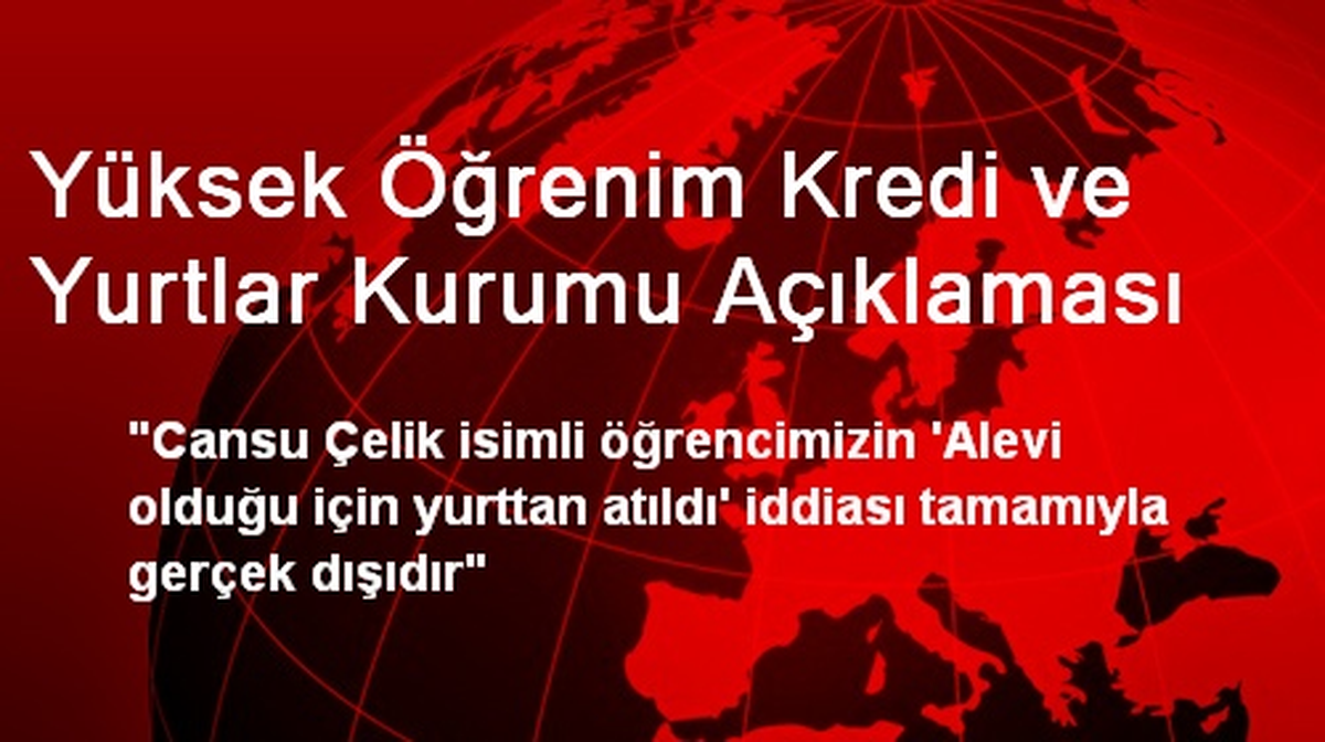 Yüksek Öğrenim Kredi ve Yurtlar Kurumu Açıklaması