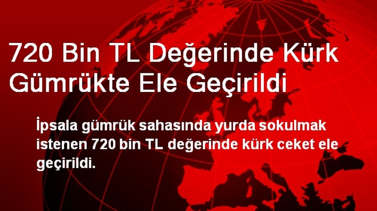 720 Bin TL Değerinde Kürk Gümrükte Ele Geçirildi