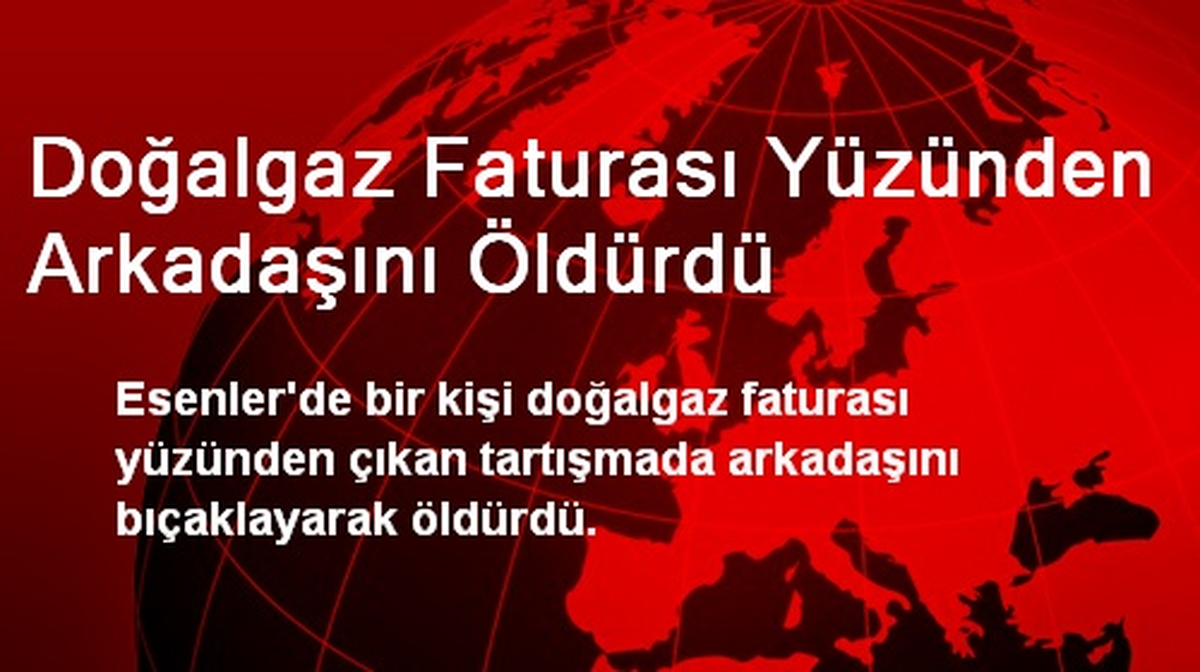 Doğalgaz Faturası Yüzünden Arkadaşını Öldürdü
