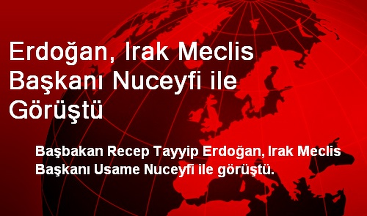 Erdoğan, Irak Meclis Başkanı Nuceyfi ile Görüştü