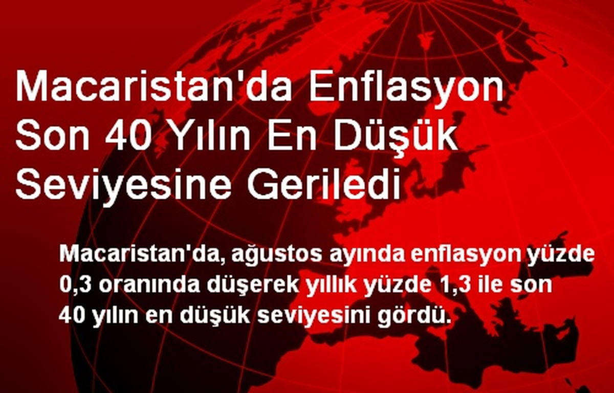 Macaristan\'da Enflasyon Son 40 Yılın En Düşük Seviyesine Geriledi