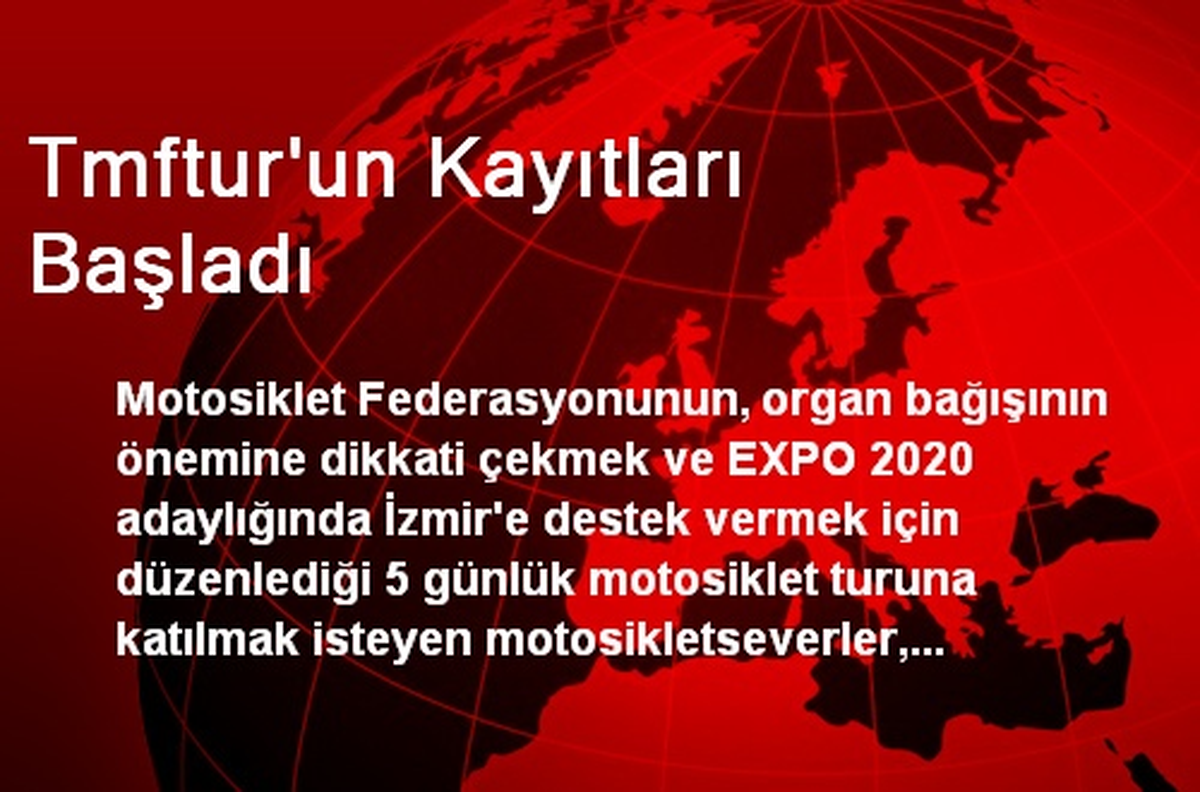 Tmftur\'un Kayıtları Başladı