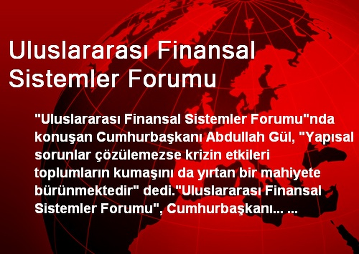 Uluslararası Finansal Sistemler Forumu
