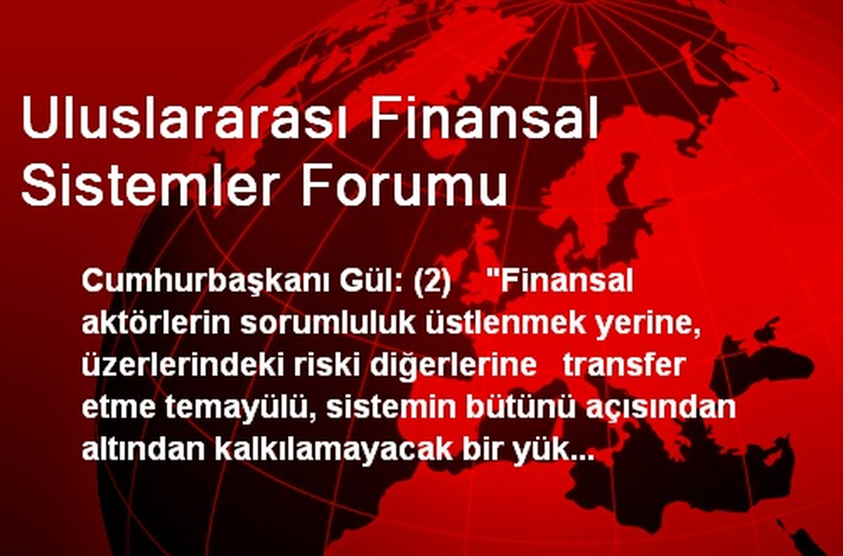 Uluslararası Finansal Sistemler Forumu