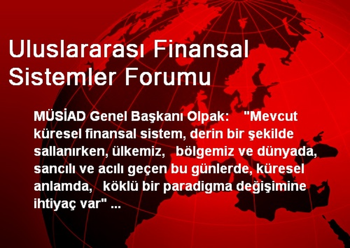 Uluslararası Finansal Sistemler Forumu