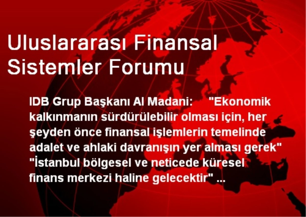 Uluslararası Finansal Sistemler Forumu