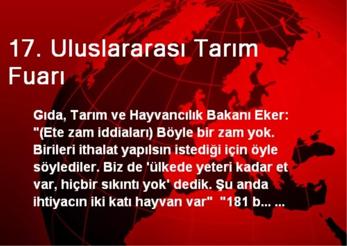 17. Uluslararası Tarım Fuarı