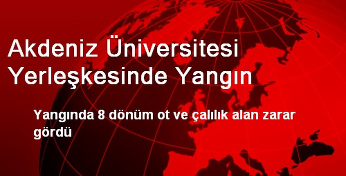 Akdeniz Üniversitesi Yerleşkesinde Yangın