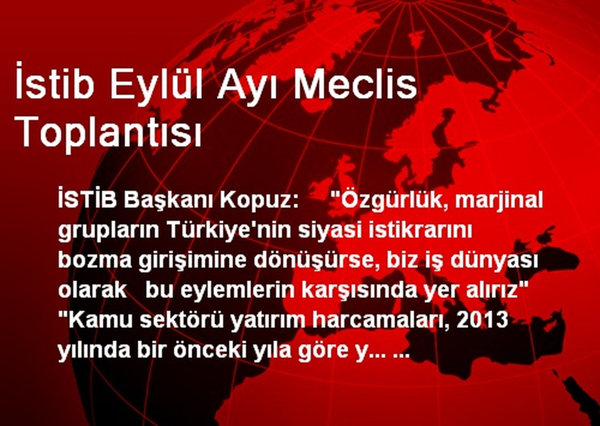 İstib Eylül Ayı Meclis Toplantısı