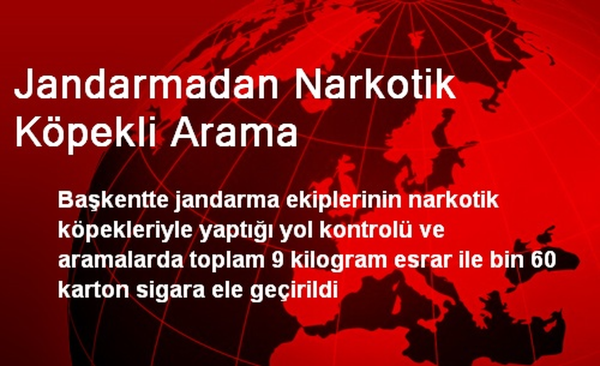 Jandarmadan Narkotik Köpekli Arama