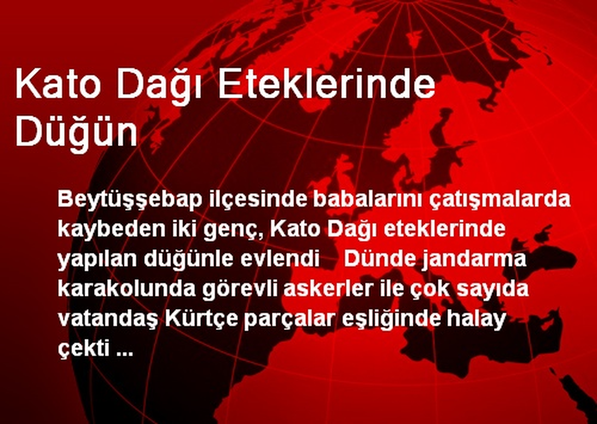 Kato Dağı Eteklerinde Düğün
