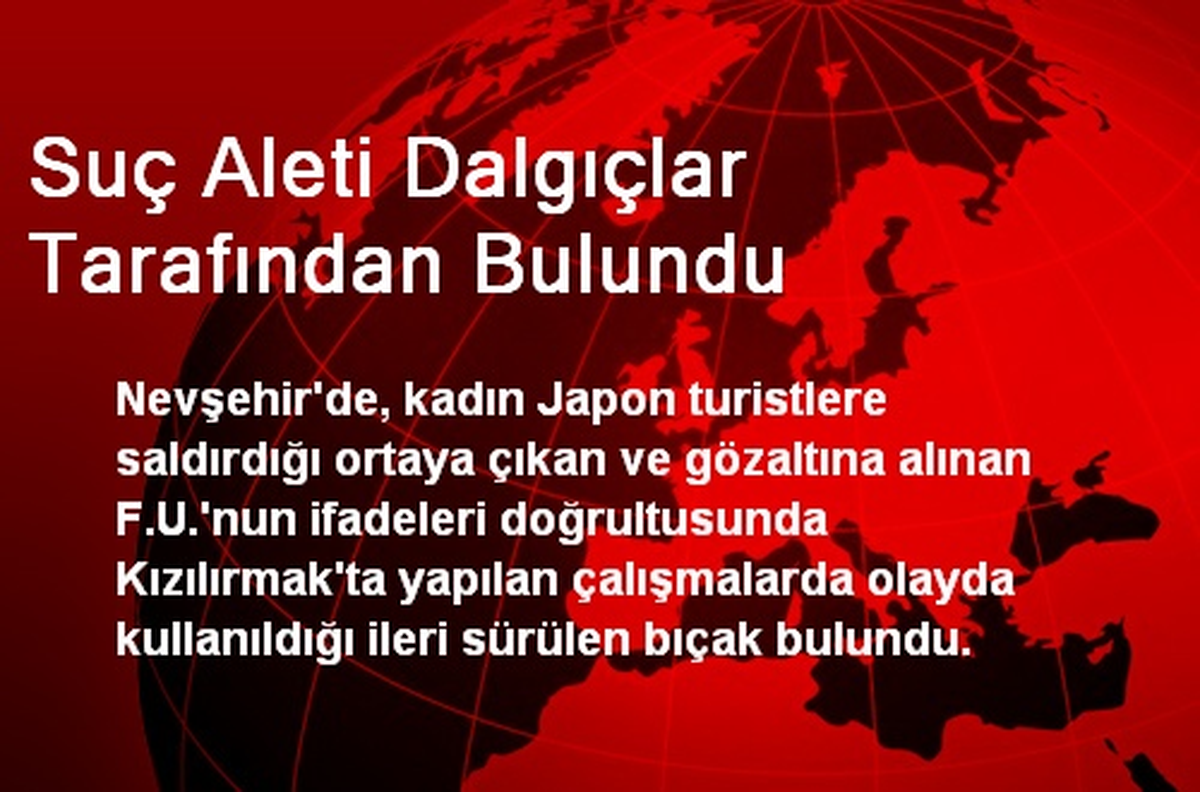 Suç Aleti Dalgıçlar Tarafından Bulundu