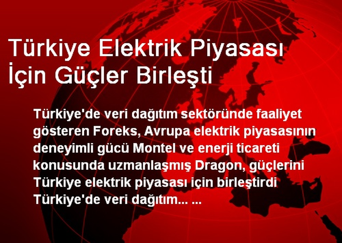 Türkiye Elektrik Piyasası İçin Güçler Birleşti