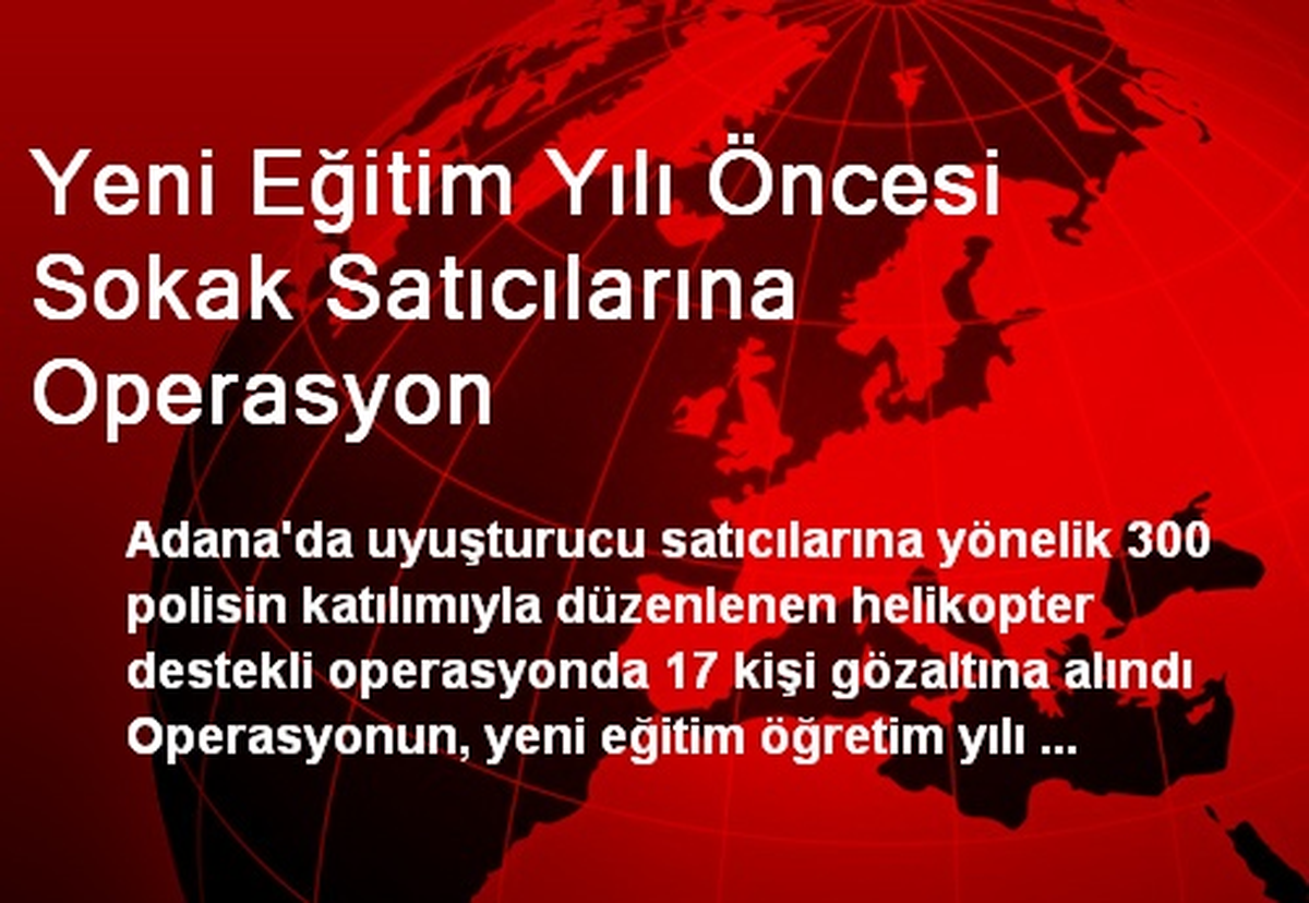 Yeni Eğitim Yılı Öncesi Sokak Satıcılarına Operasyon
