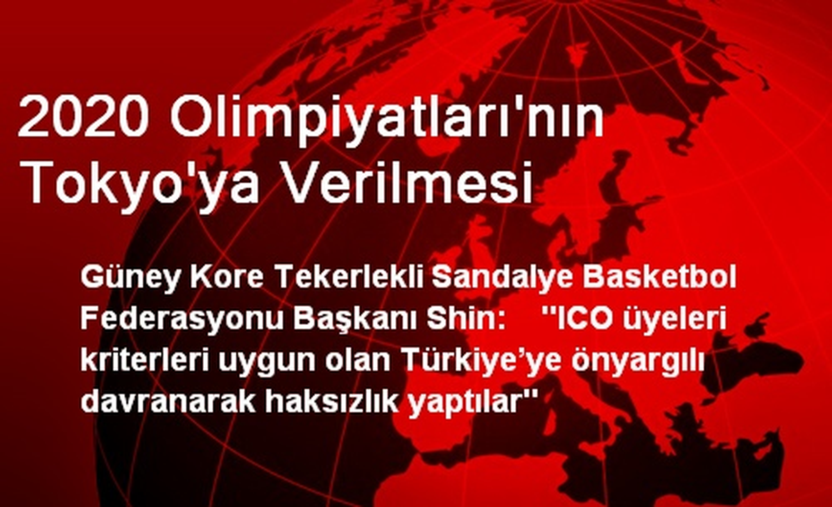 2020 Olimpiyatları\'nın Tokyo\'ya Verilmesi