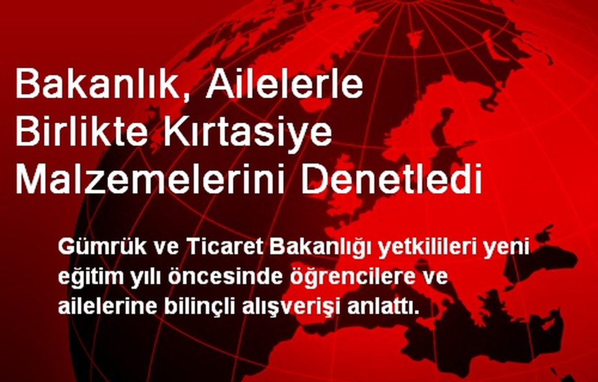 Bakanlık, Kırtasiye Malzemelerini Denetledi