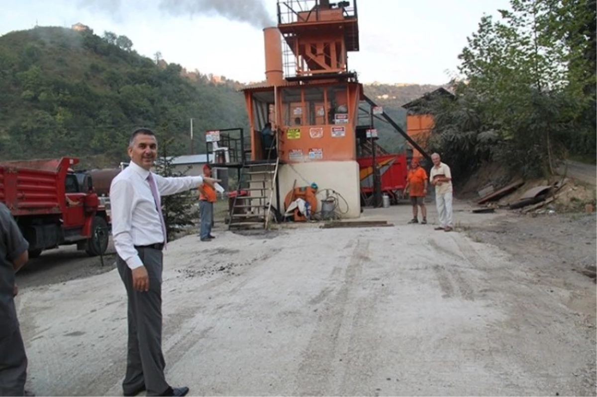 Görele Belediyesinin Asfalt Fabrikası Tam Kapasite Çalışıyor