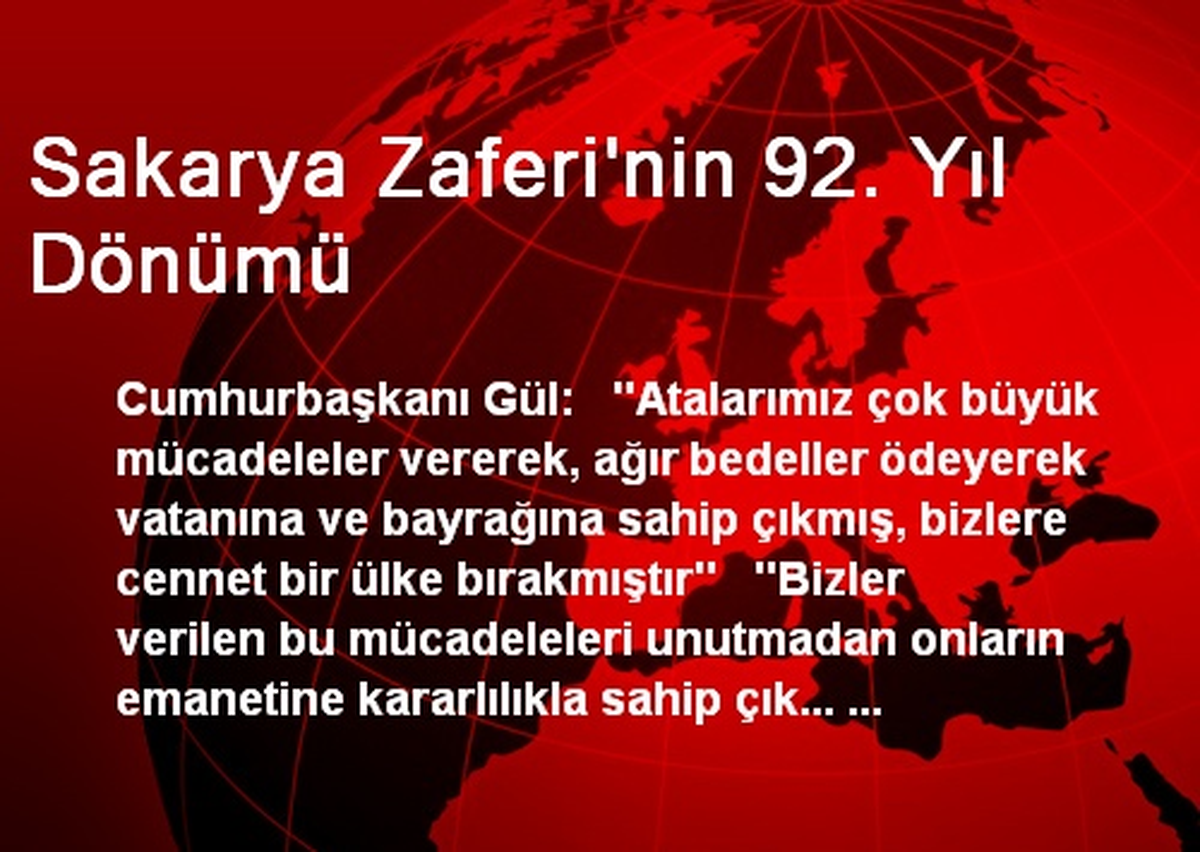 Sakarya Zaferi\'nin 92. Yıl Dönümü
