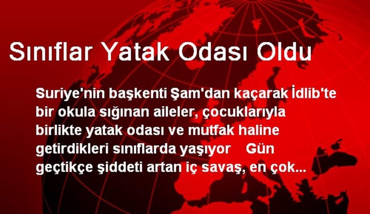 Sınıflar Yatak Odası Oldu