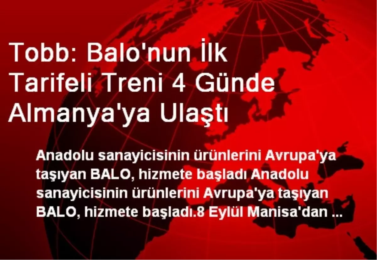 BALO'nun İlk Tarifeli Treni Rekoru Kırdı