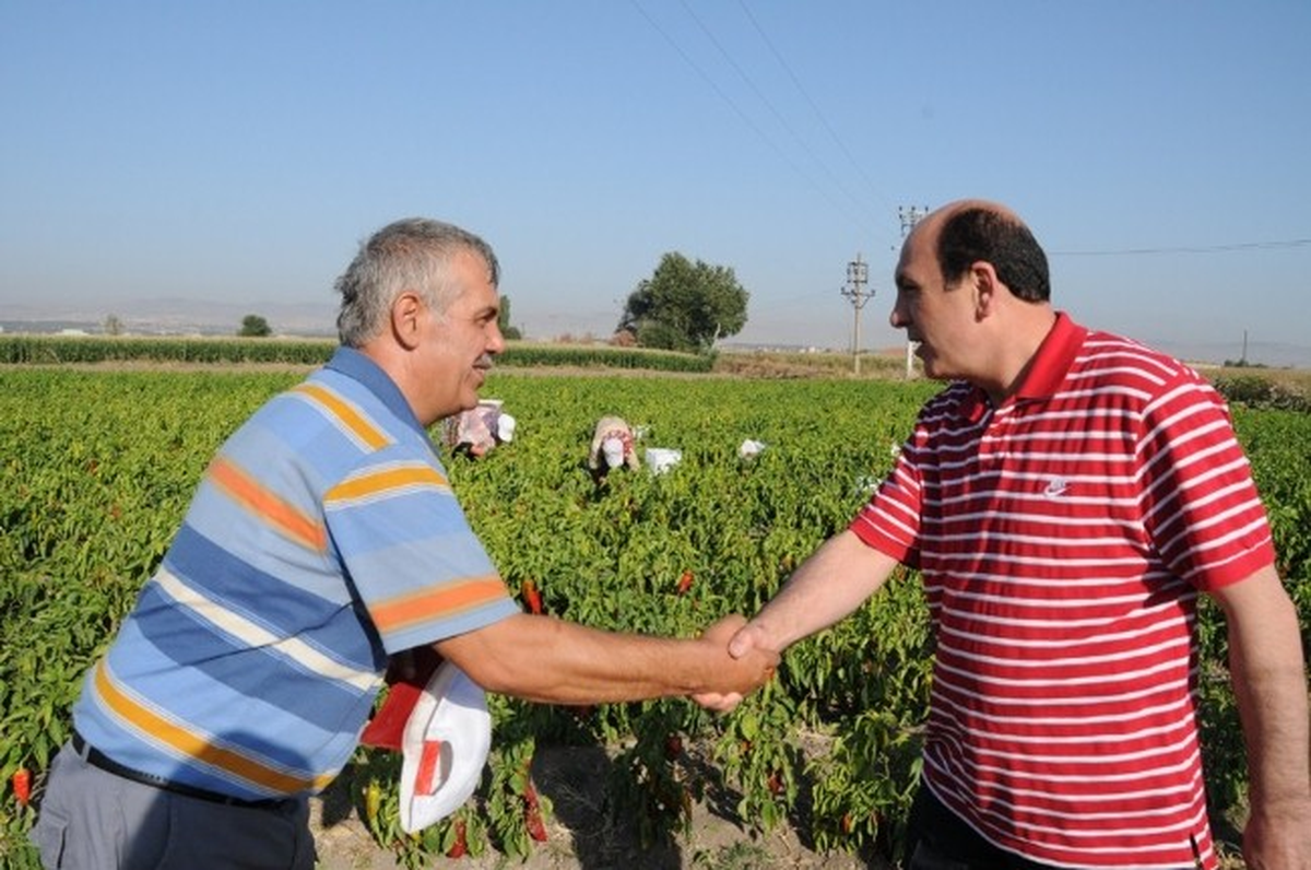 Başkan Tarlaya İndi