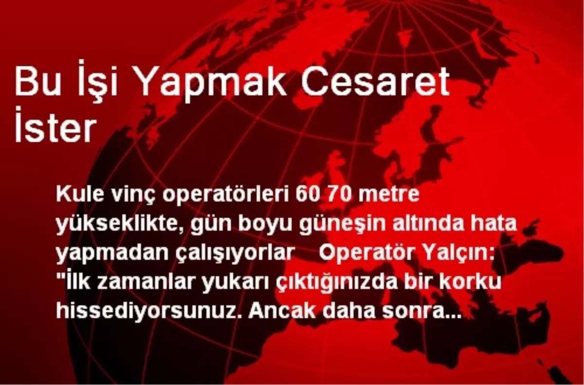 Kule Vinç Operatörlüğünün İnşaat Sektöründeki Değeri Artıyor