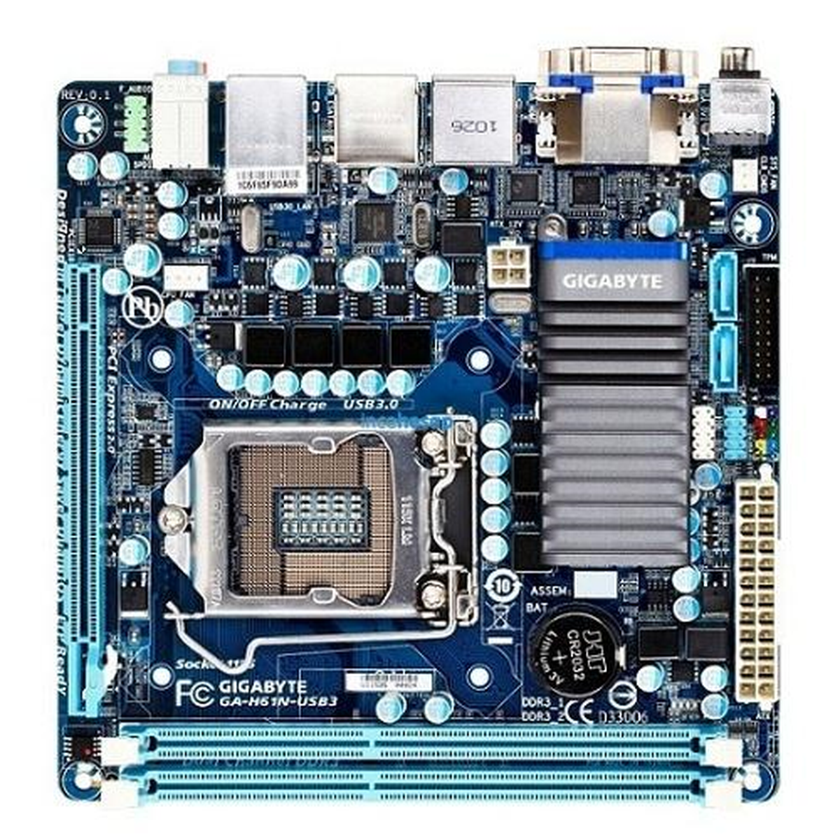 Gigabyte H61n-Usb3 Ddr3 V+sata + Glan 16x