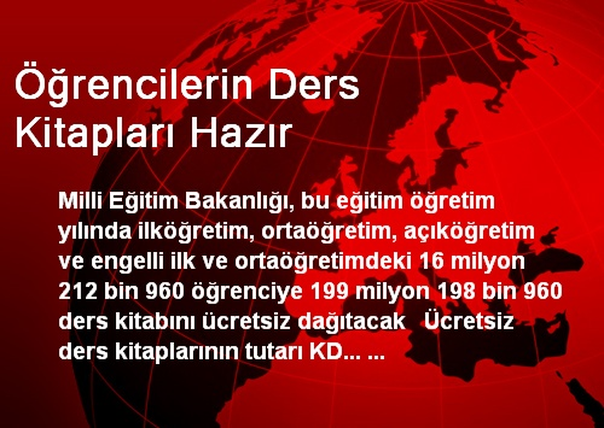 Öğrencilerin Ders Kitapları Hazır