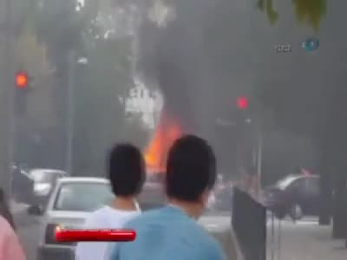 Tekirdağ\'da Otomobil Alev Aldı
